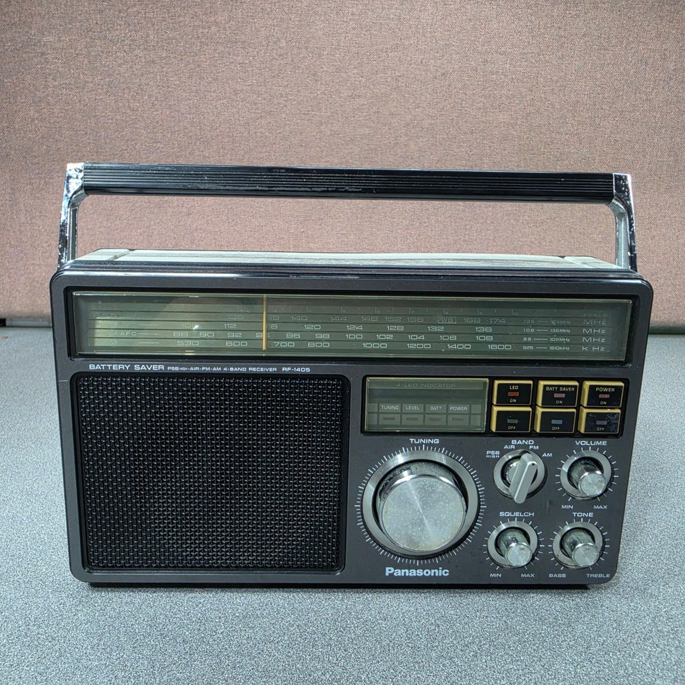 Panasonic RF-1405 4-Band Radio Receiver PSB AIR FM AM Vintage0 READ